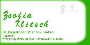 zsofia klitsch business card